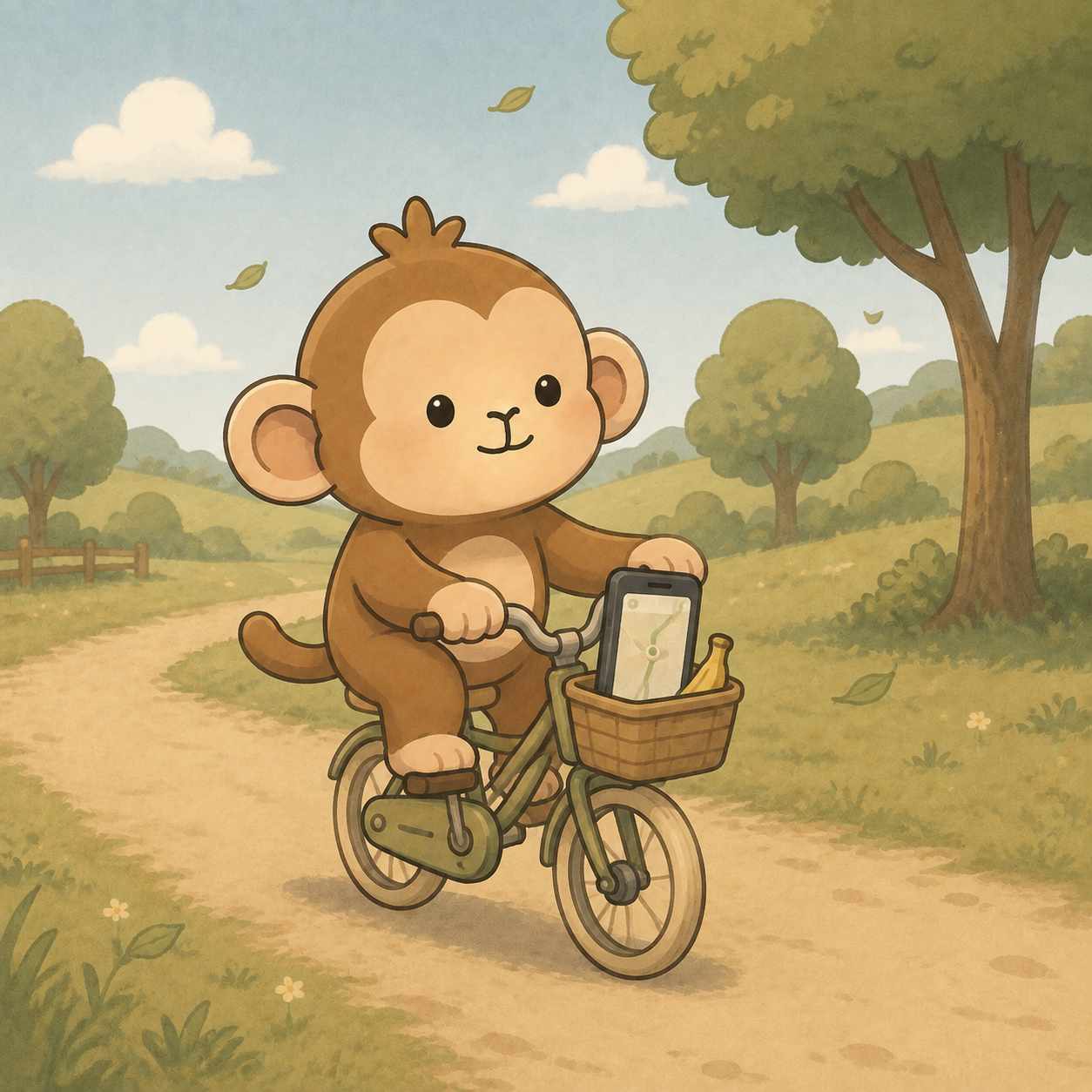 MONFONE riding a bicycle