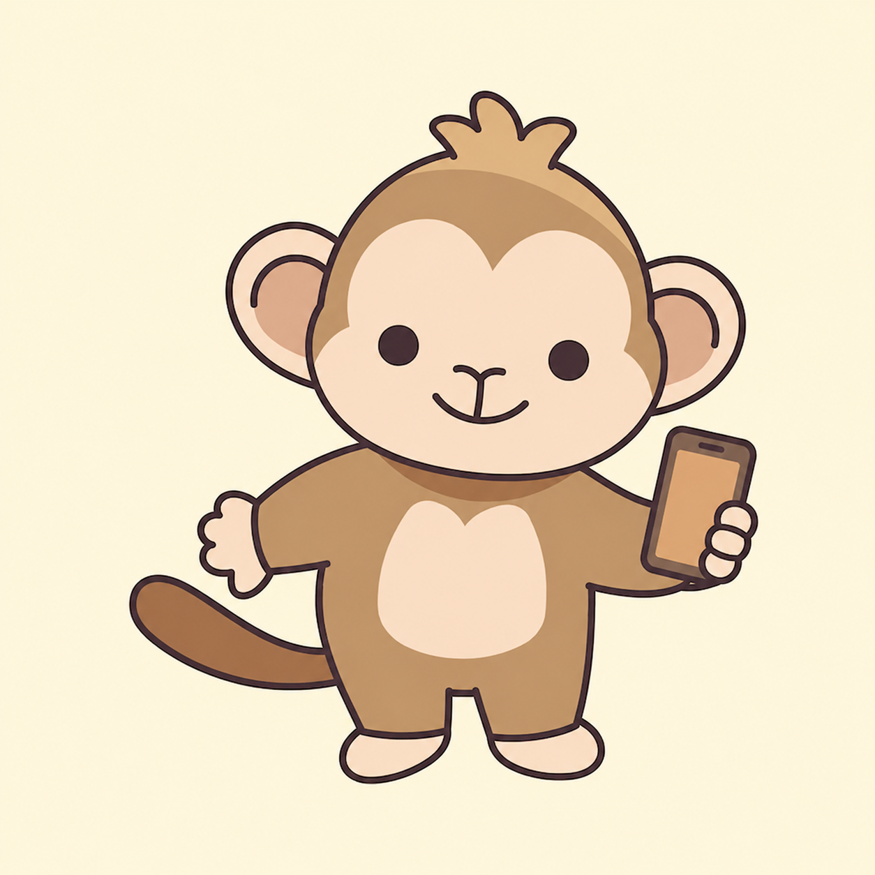 MONFONE holding his smartphone